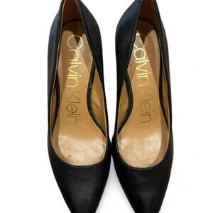 Calvin Klein Black Women's Shoes With Gold Detailing Size 8
